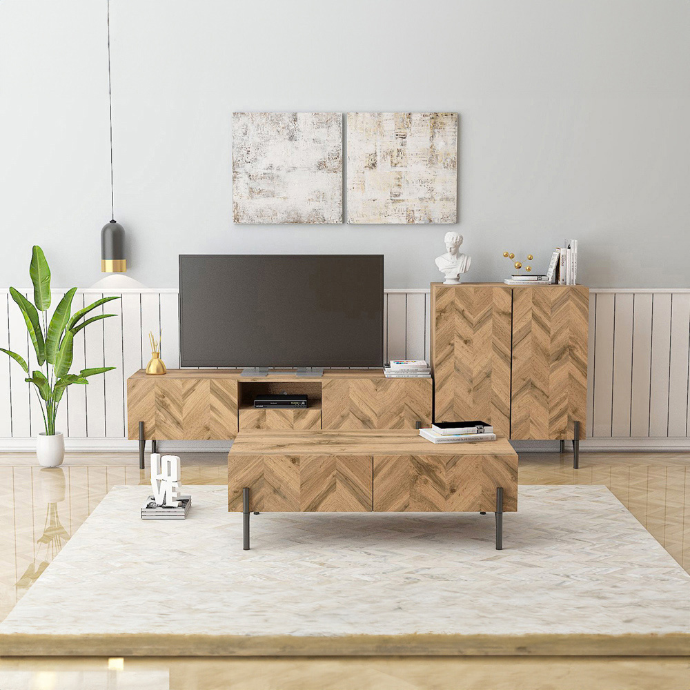 Kudl 2 Door Walton Oak Coffee Table Image 3