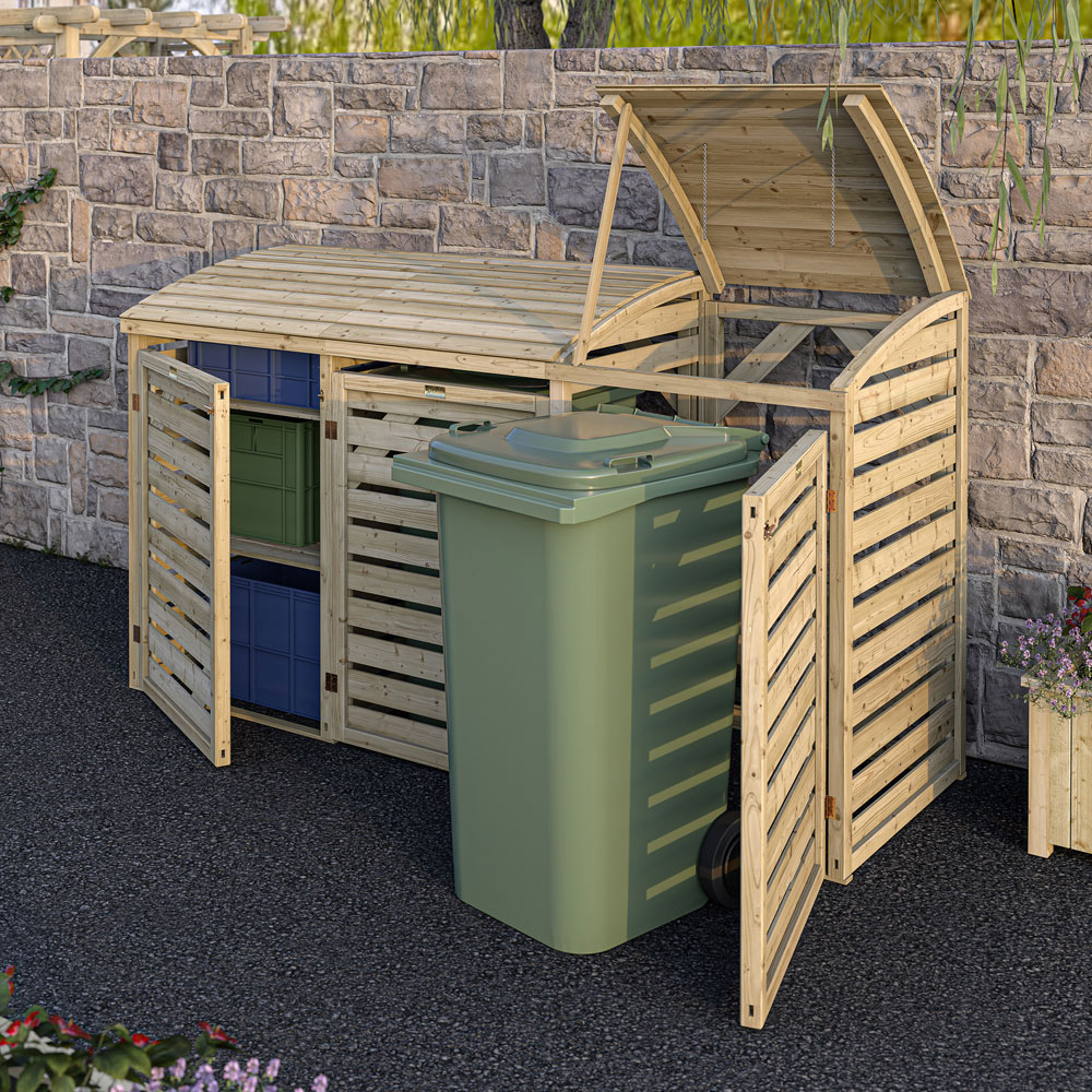 Rowlinson Double Bin Storage Unit with Box Store Image 8