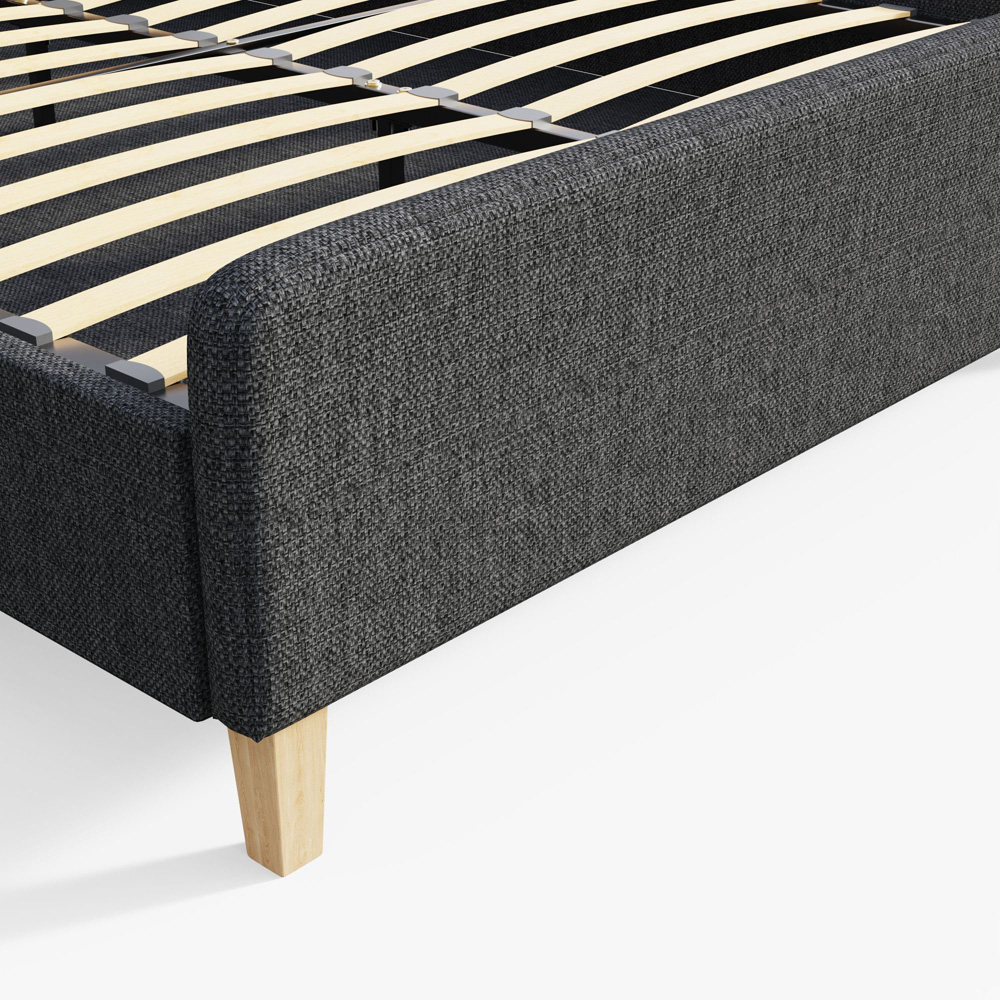 GFW Ashbourne King Size Grey Bed Frame Image 7