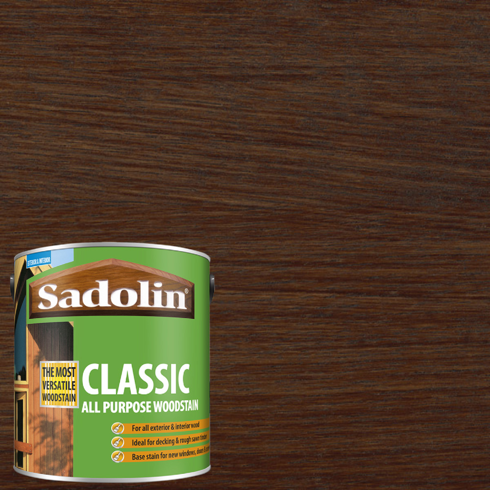 Sadolin Classic Jacobean Walnut All Purpose Matt Finish Woodstain 2.5L Image 4