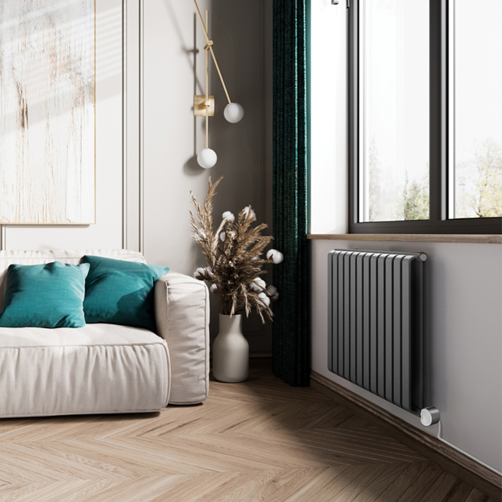 Terma Warp-Room E Wi-Fi Salt n Pepper Electric Radiator 800W 630 x 785mm Image 7