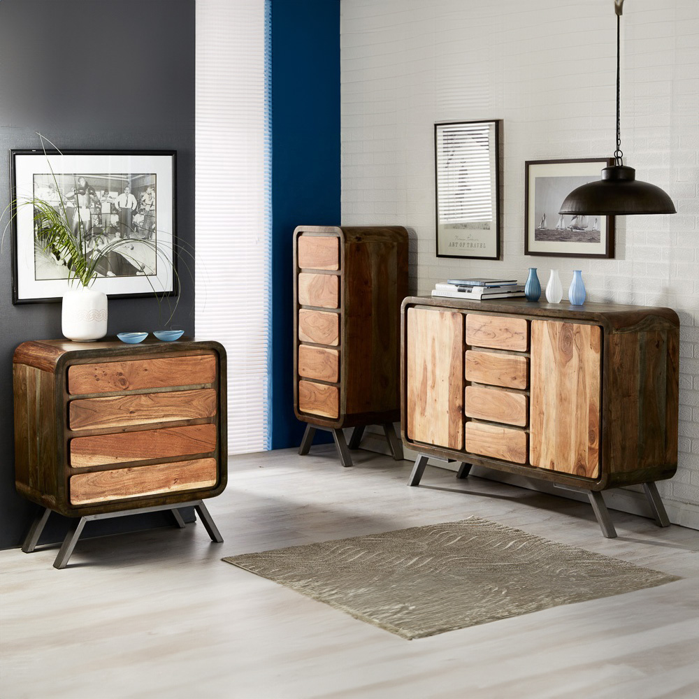 Brooklyn Aleiny 4 Drawer Wooden Wide Chest of Drawers Image 5