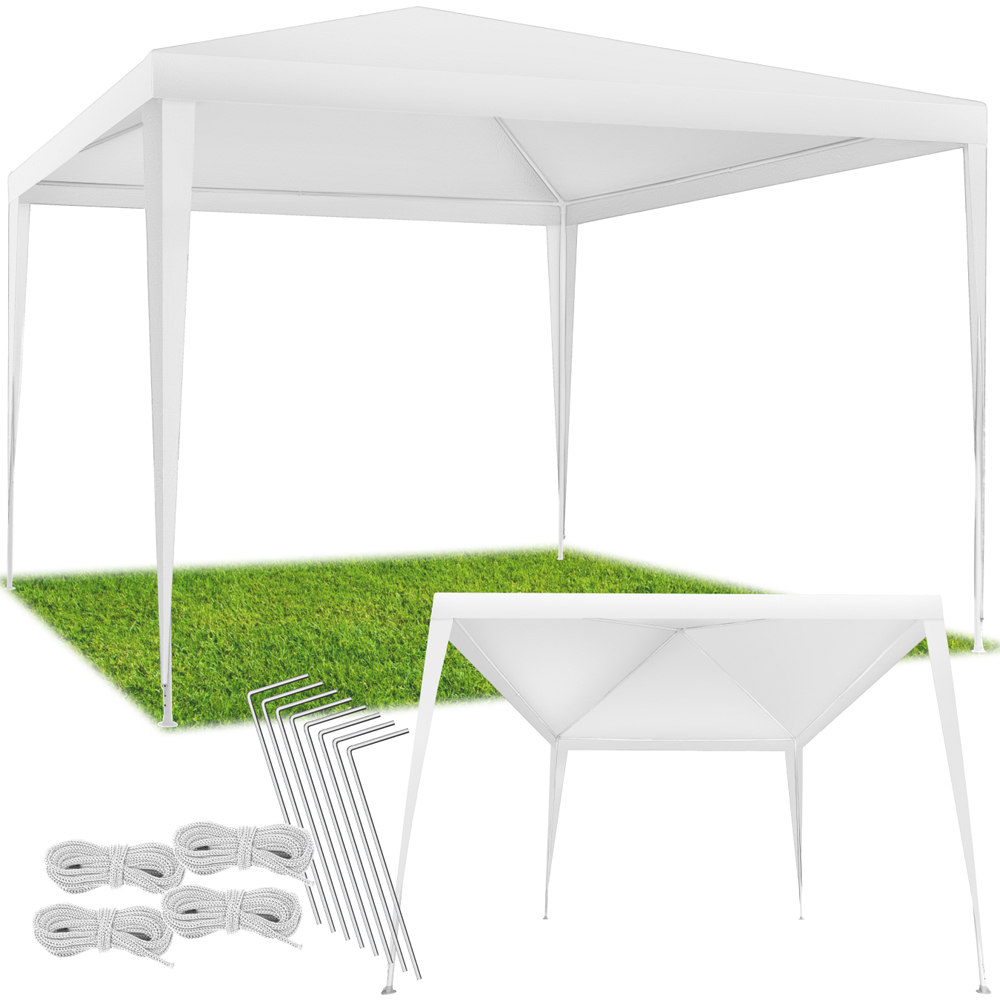 tectake Farah 3 x 3m White Gazebo with Plug In System Image 2