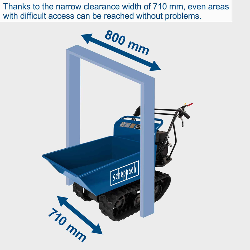 Scheppach DP4500 5.6HP Petrol Tracked Dumper with 115.8L Tipping Container Image 9