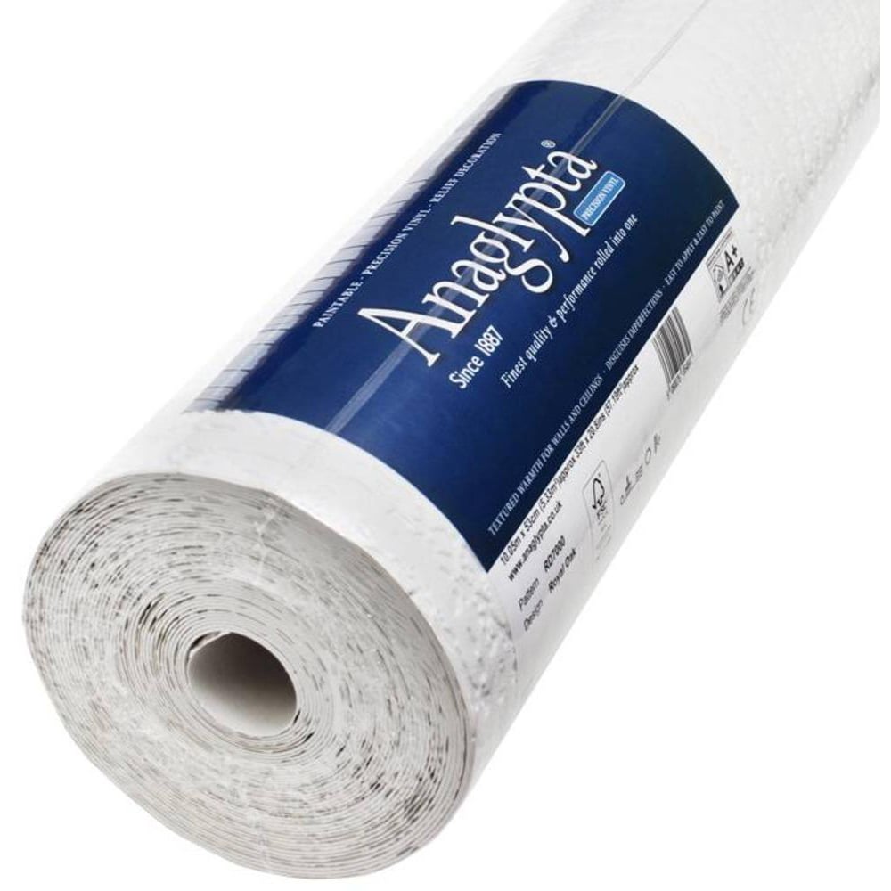 Anaglypta Royal Oak Textured White Wallpaper Image 2