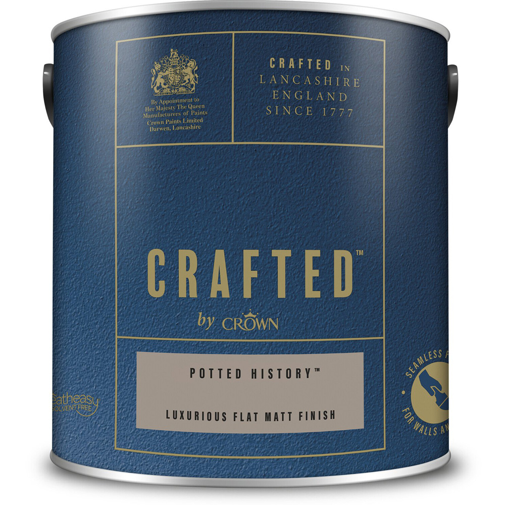 Crown Crafted Walls & Wood Potted History Luxurious Flat Matt Paint 2.5L Image 2