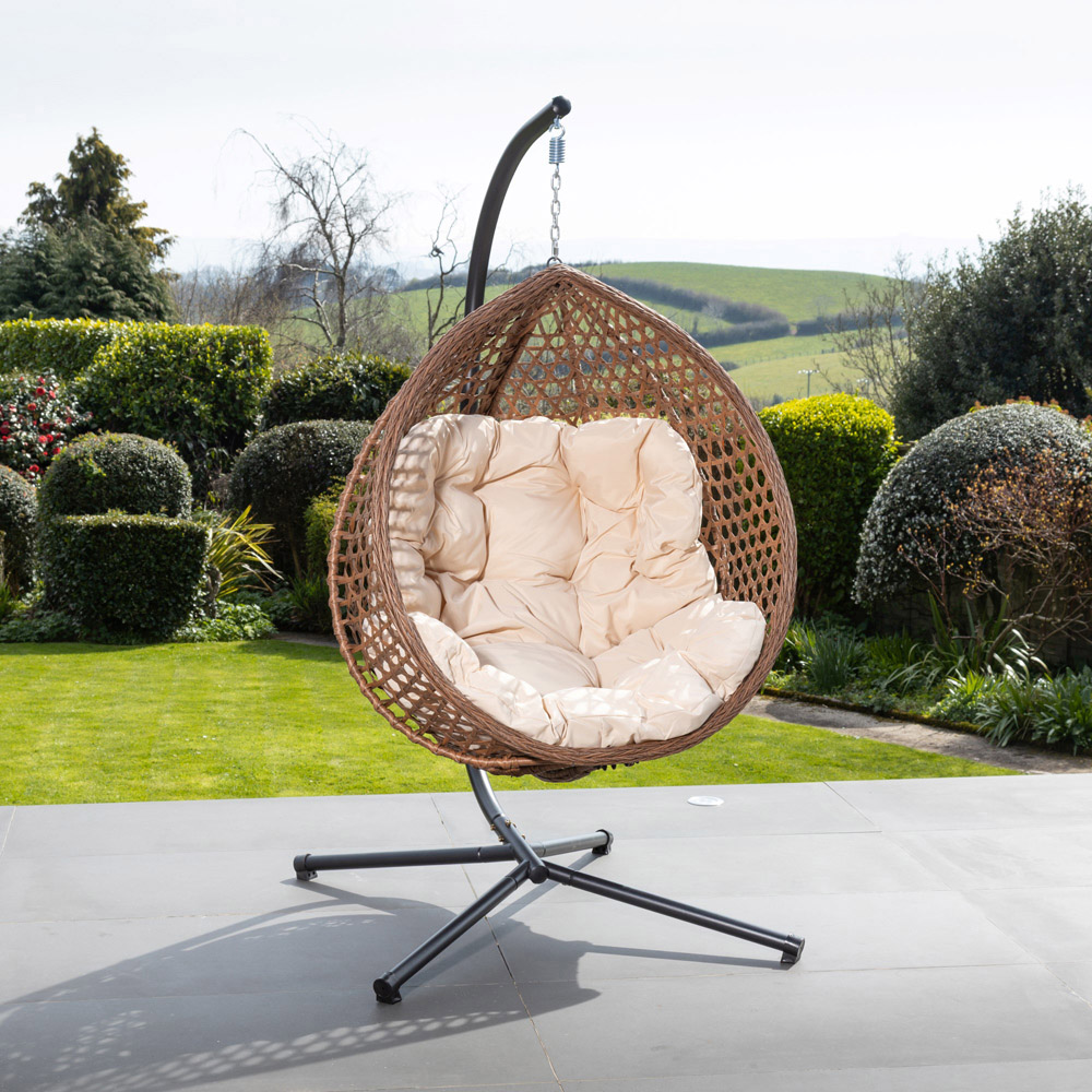 Artemis Cream Bradshaw Swing Egg Pod Chair Image 2