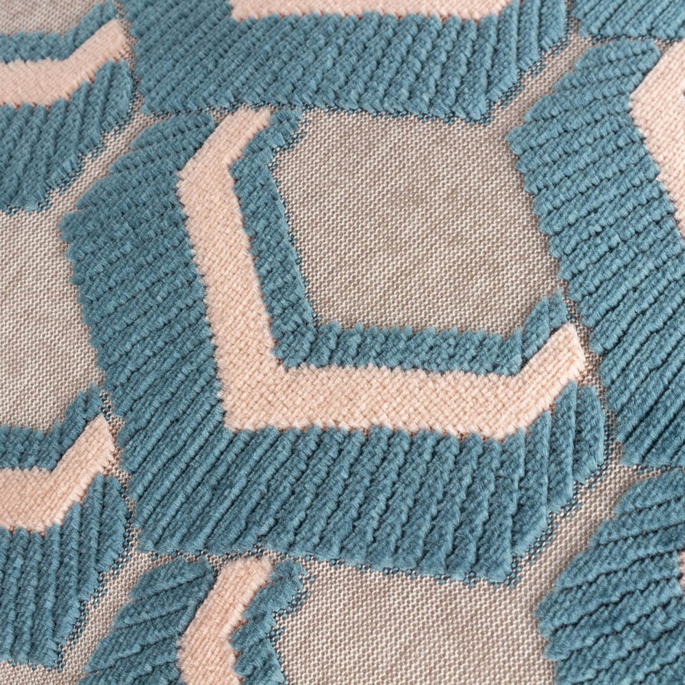 Paoletti Ledbury Smoke and Rose Velvet Jacquard Cushion Image 4