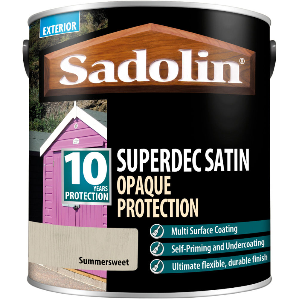 Sadolin Superdec 10 Year Summersweet Satin Finish Exterior Woodstain 2.5L Image 2