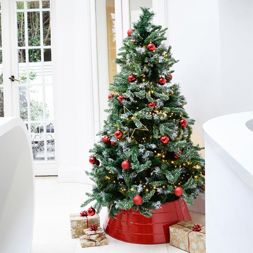 Ivyline Metal Red Christmas Tree Skirt 67cm Image 2