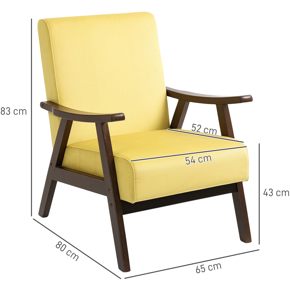 Portland Champagne Velvet Solid Wood Frame Armchair Image 9