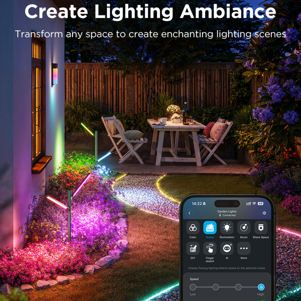 Govee RGBICWW LED Smart Garden Stake Light 2 Pack Image 8