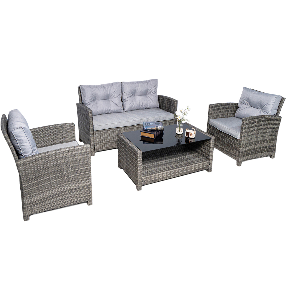RayGar Vinci 4 Seater Rattan Garden Lounge Set Image 2