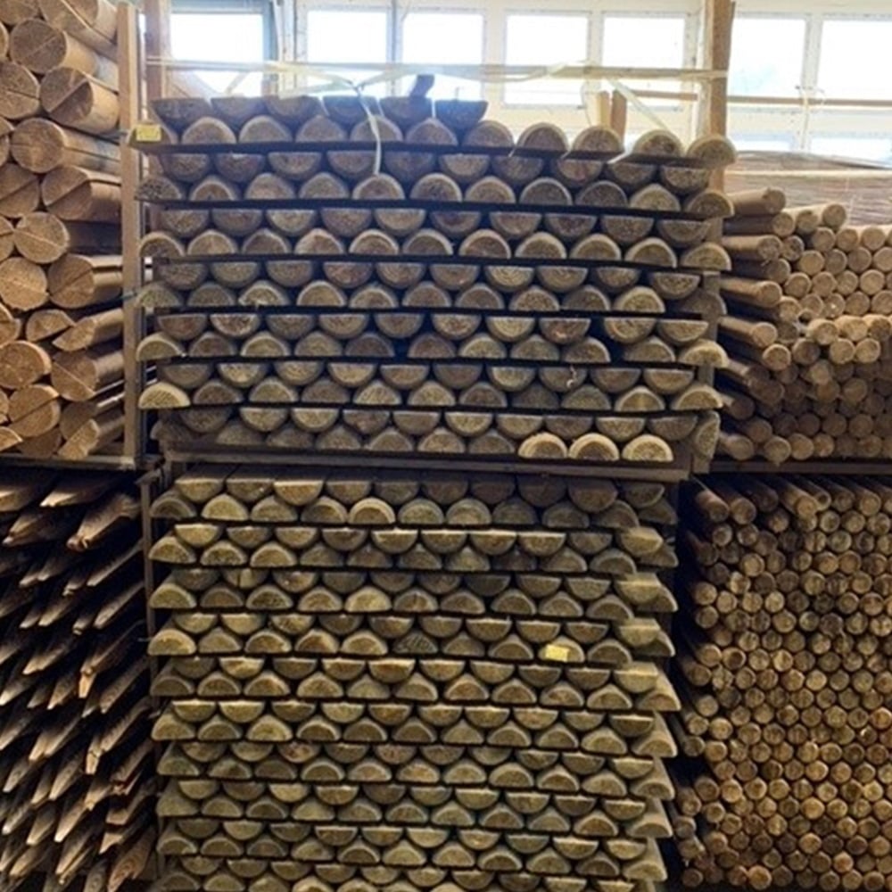 Inspirational Gifting Half Round Wooden Fence Post 1.8m x 100mm 10 Pack Image 5