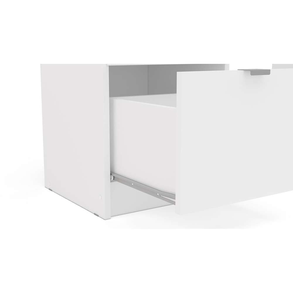 Madison 3 Drawer White Dressing Table with Mirror Image 3