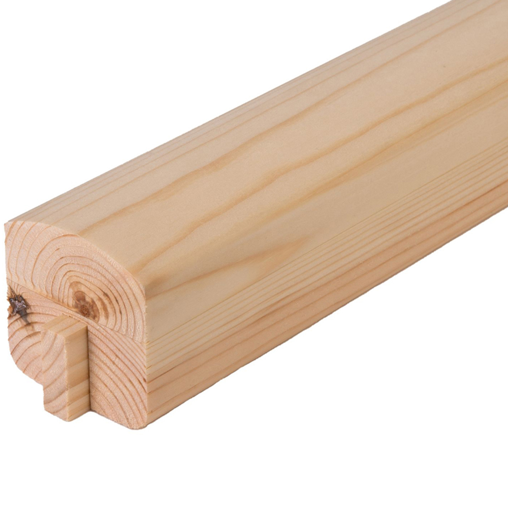 ​Blueprint Joinery Curved Pine Handrail and Base Rail Set for Glass Panel 1.8m Image 2