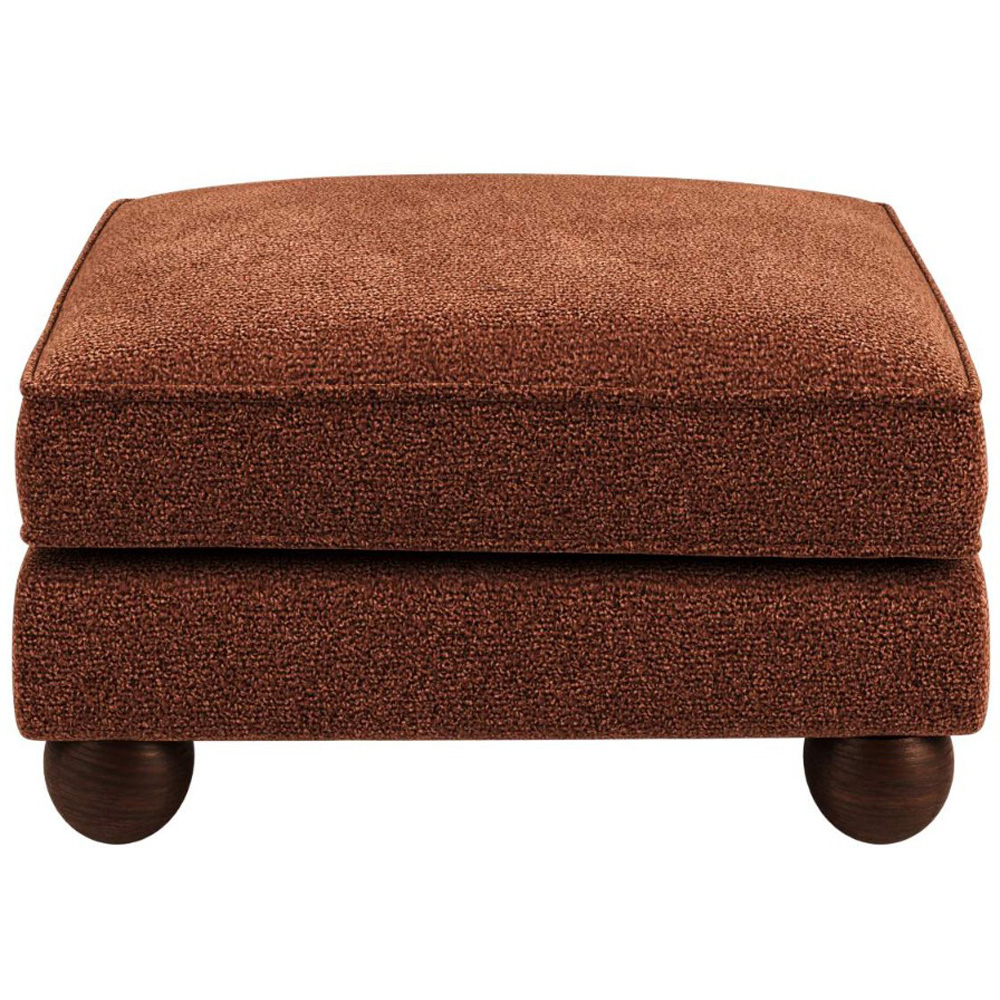 Solace+Co Addison Burnt Orange Velvet Wooden Footstool Image 3