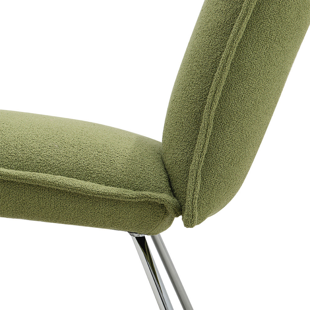 Living and Home Modern Green Linen Accent Chair Image 5