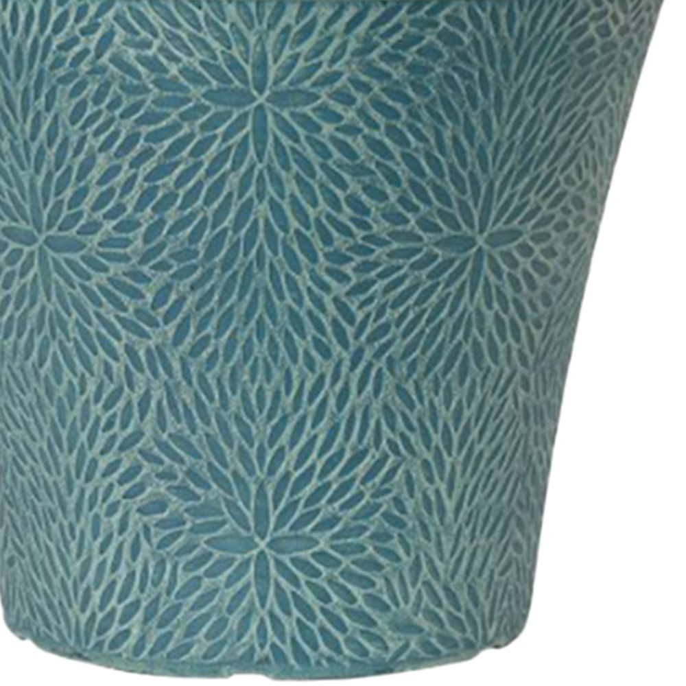 YouGarden Pair of Round April Planters - Indigo Green (14.5") Image 3