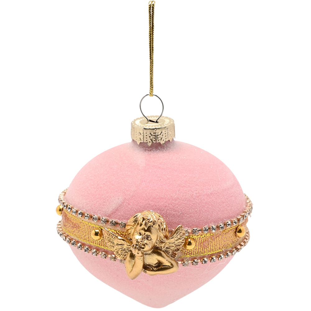 The Seasonal Gift Co. Parisian Pink and Mint Green Glass Bauble 4 Pack Image 3