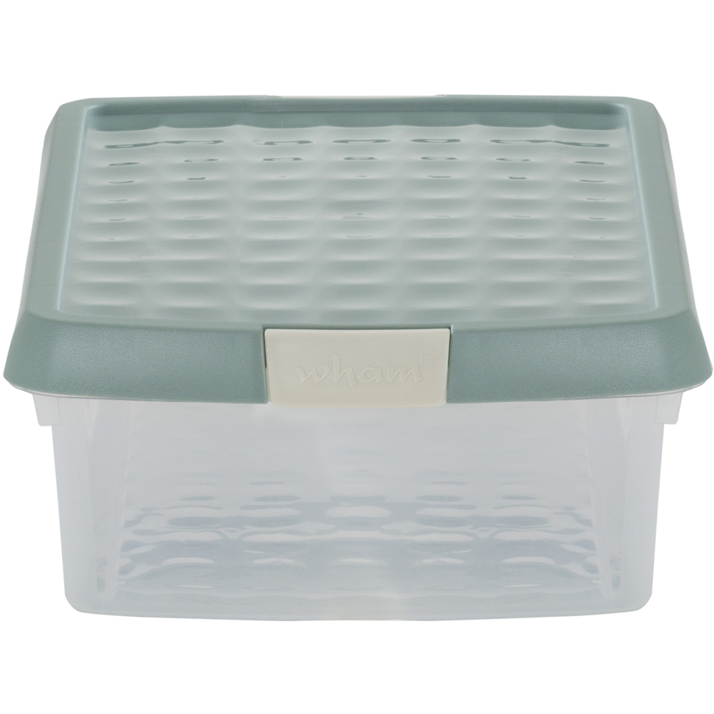 Wham Clip 7L Clear Green Milieu and Stone Rectangular Storage Box with Lid 3 Pack Image 4