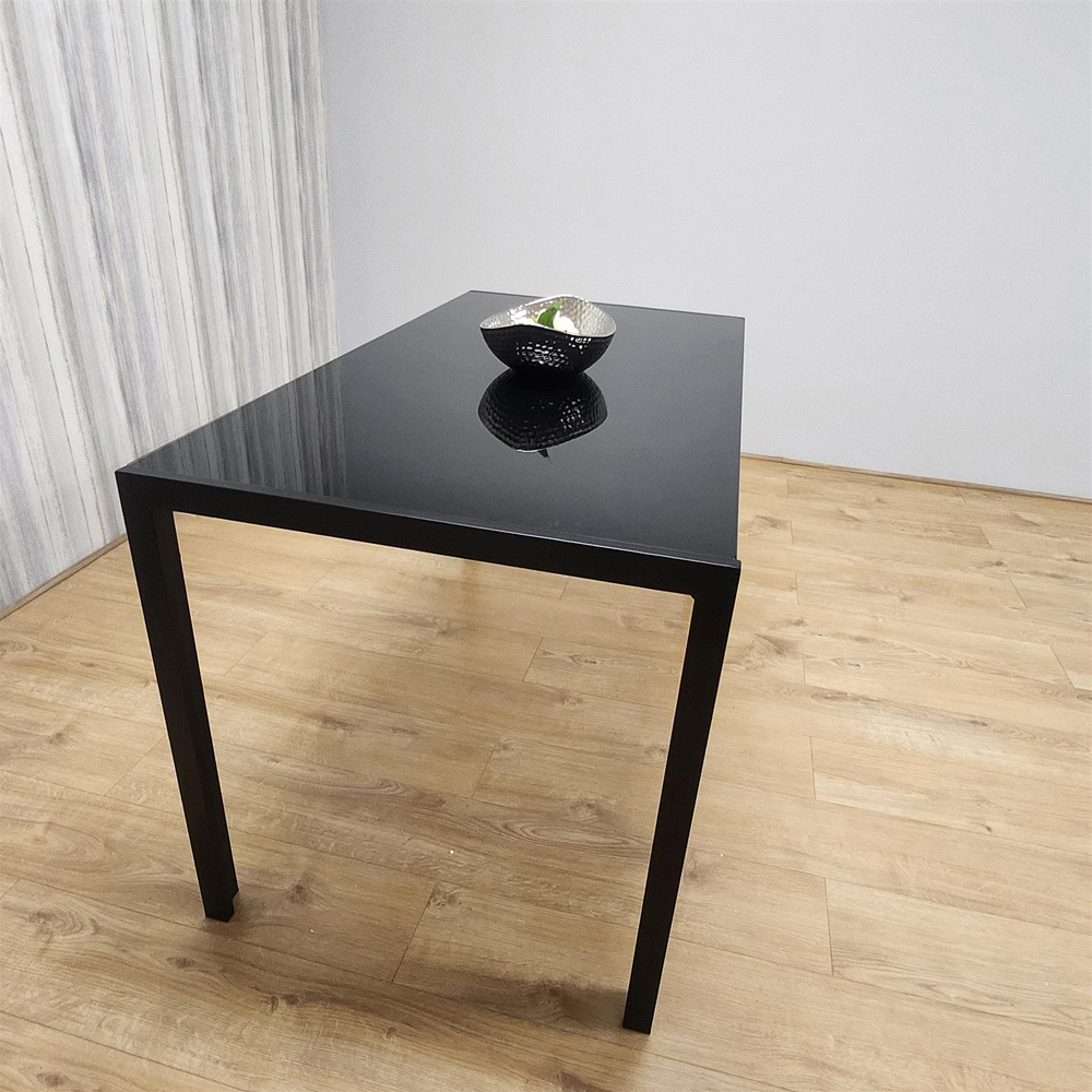 Kosy Koala 6 Seater Black Glass Dining Table Image 4