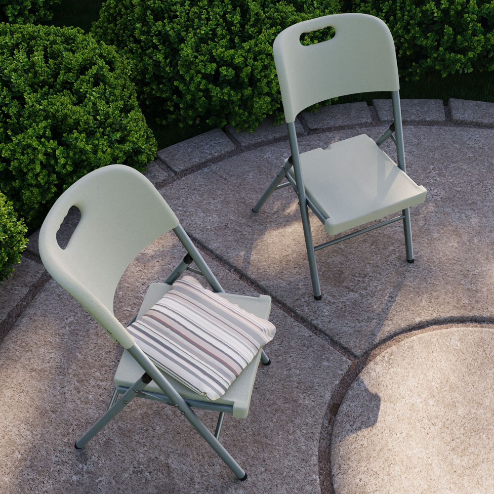 Vida Designs Set of 2 Folding Garden Chair Image 3