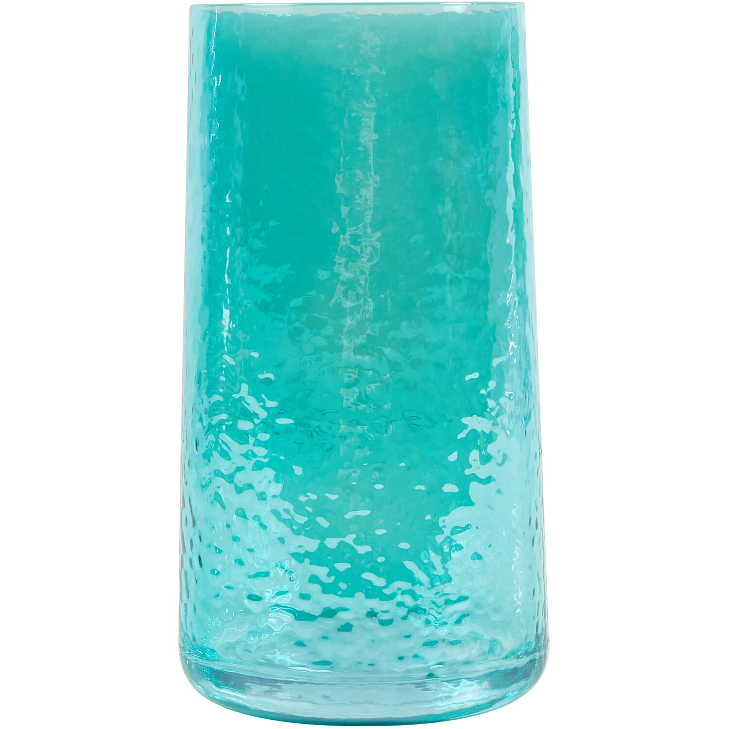Hammered Lustre Hiball Glass - Teal Image 1