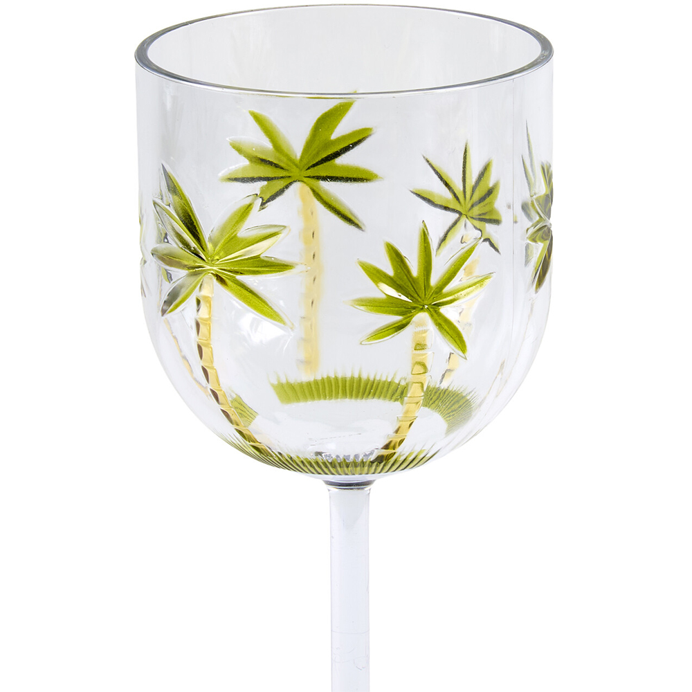 Palm Tree Design Wine Glass Image 4