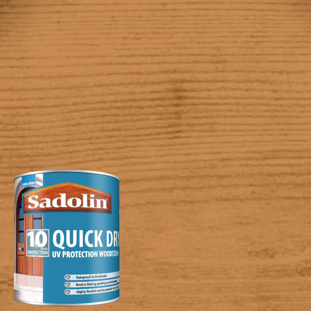 Sadolin Quick Dry 10 Year Light Oak Woodstain 1L Image 4