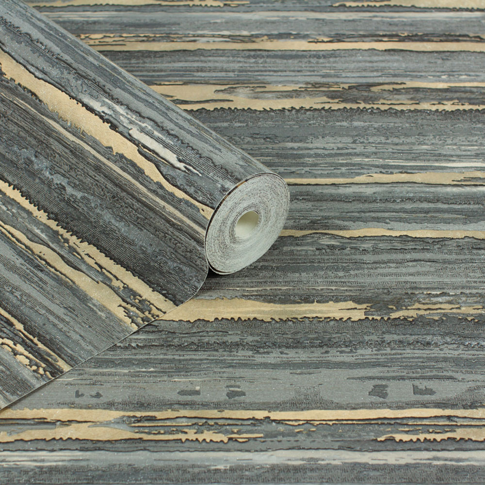 Arthouse Sahara Black and Champagne Wallpaper Image 2