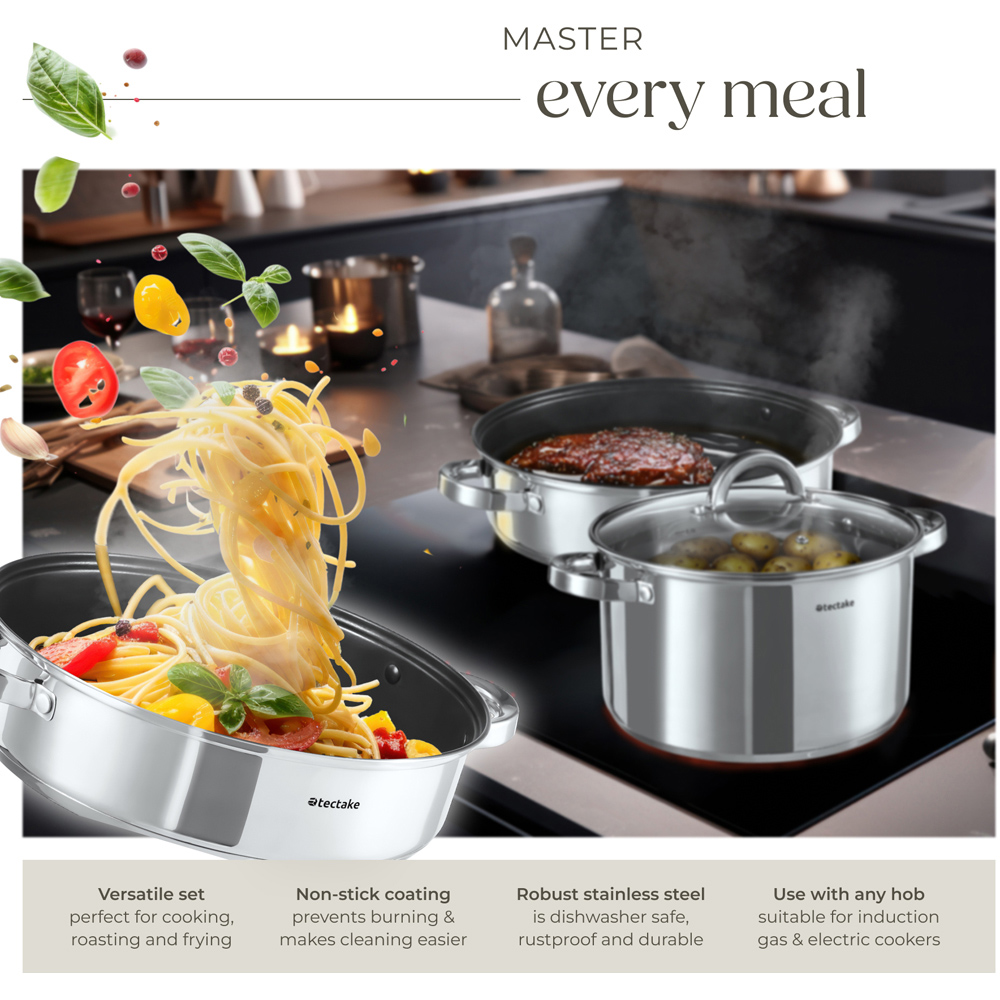 tectake Turin 15 Piece Cookware Set Image 5