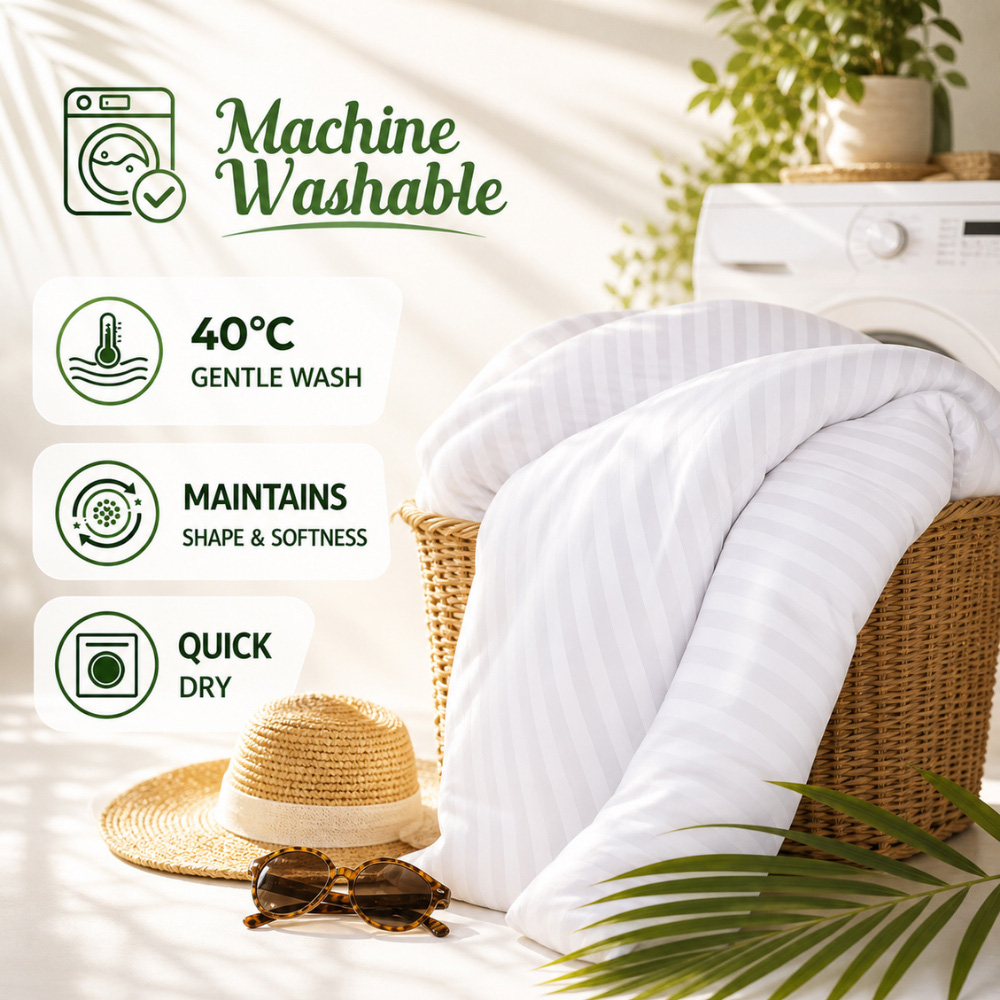Opulent Home Single White Summer Hollowfibre Duvet 3 Tog Image 7