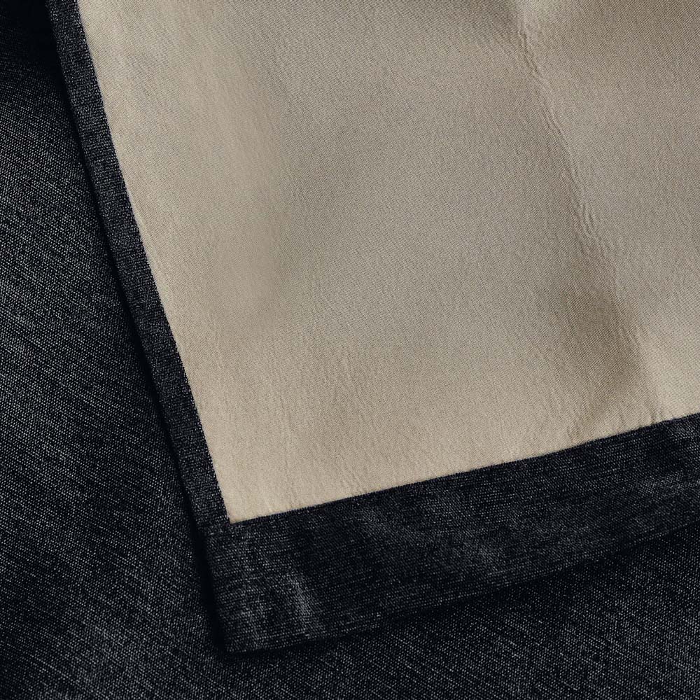 Alan Symonds Black Chenille Blackout Pencil Pleat Curtains 117cm x 183cm Image 4