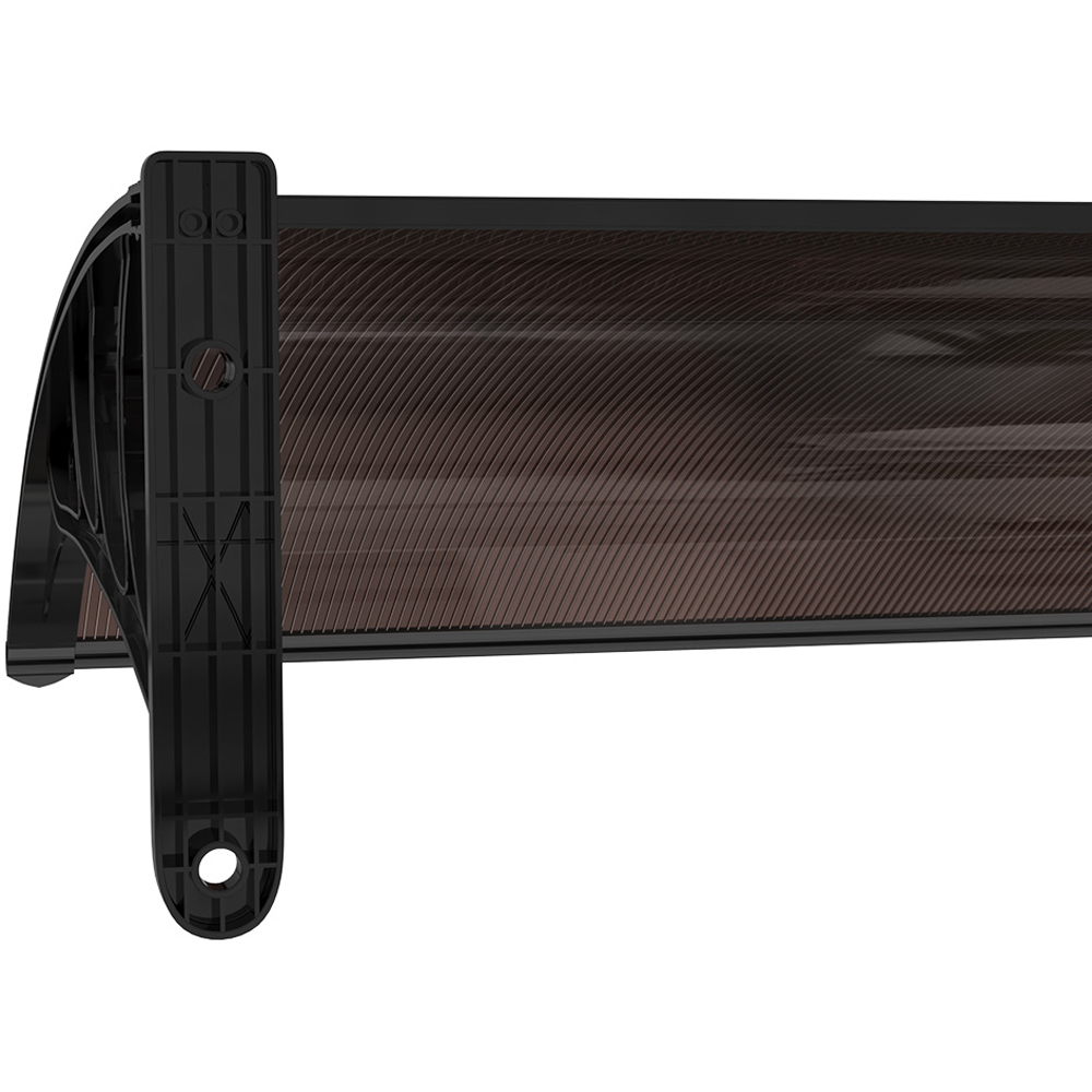 Living and Home Dark Brown Curved Door and Window Canopy 1.2 x 1m Image 6