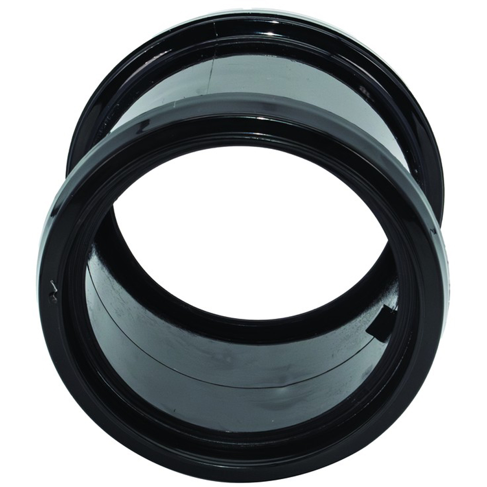 FloPlast Ring Seal Soil Coupling Double Socket Black 110mm Image 3