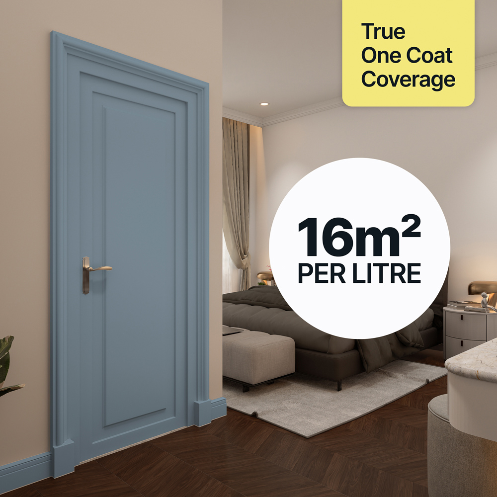 Hemway Grey Blue Furniture and Walls Matt Chalk Paint 1L Image 4
