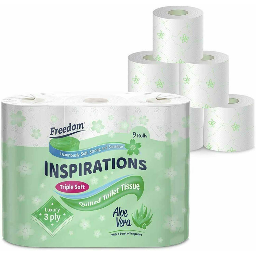 Freedom Inspirations Quilted Aloe Vera Toilet Paper 45 Rolls 3 Ply Image 3