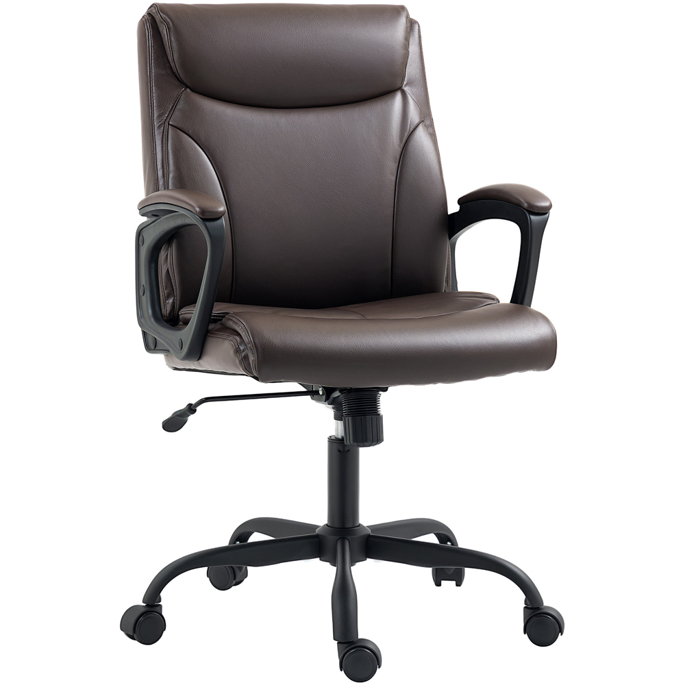 Portland Brown Faux Leather Tilting Home Office Chair Image 2