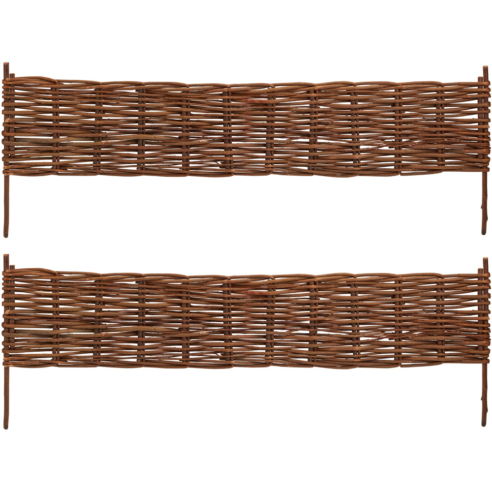 Garden Gear 3.2 x 1.1ft Willow Border Edging 2 Pack Image 1