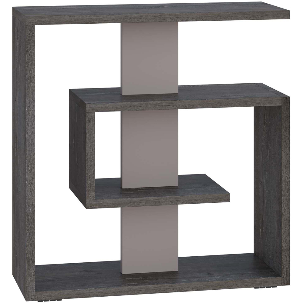 Decortie Saly Dark Coffee and Mocha Grey Side Table Image 2