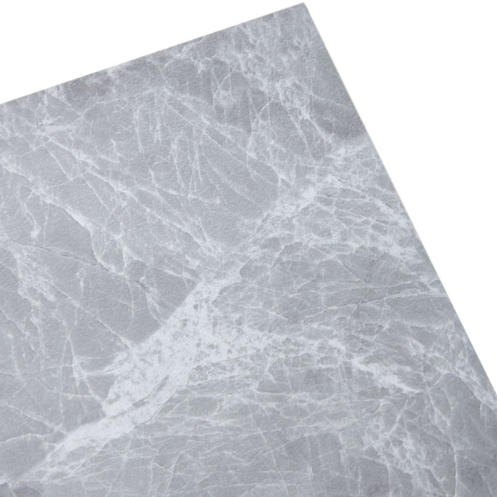Living and Home Realistic Stone Texture Light Grey Marble PVC Self Adhesive Flooring 28 Pack Image 3