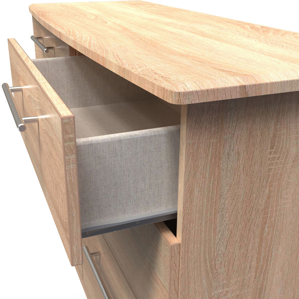 Crowndale Sherwood 6 Drawer Bardolino Oak Wide Midi Chest of Drawers Image 6