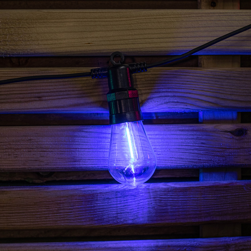 Samuel Alexander Multi Coloured LED Connectable Vintage Festoon Lights 10 Pack Image 2