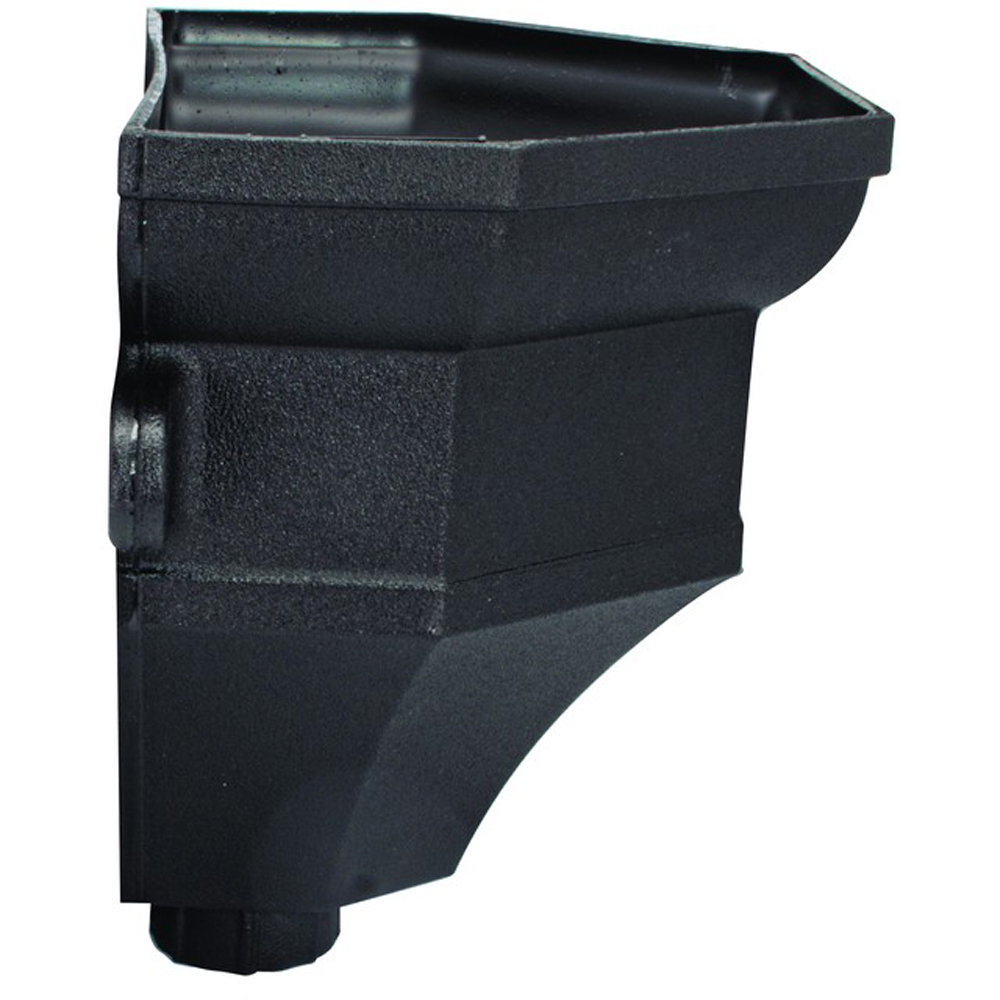 FloPlast Ogee Gutter Hopper Cast Iron Effect 65/68mm Image 3