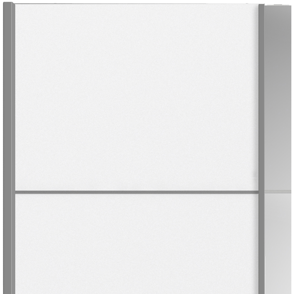 Verona 2 Door 5 Shelf White Mirrored Sliding Wardrobe Image 8