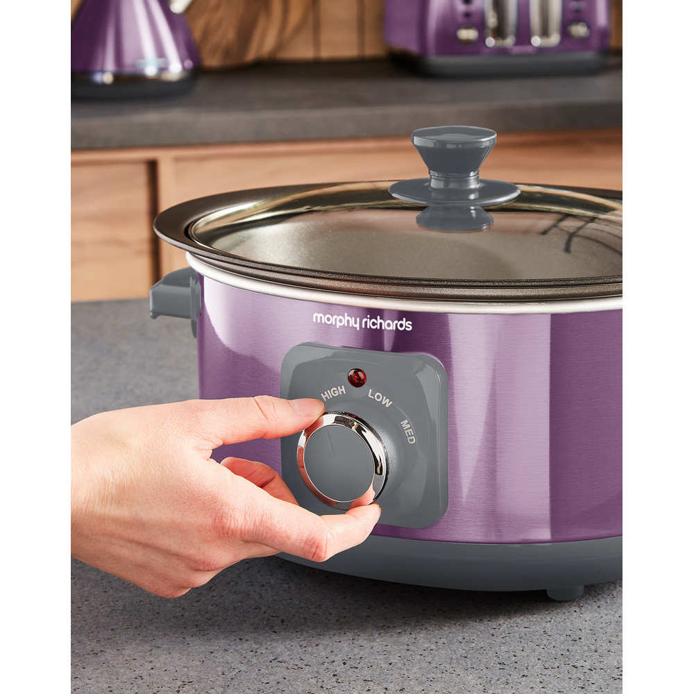 Morphy Richards Accents 460024 Purple Sear and Stew 3.5L Slow Cooker 163W Image 7