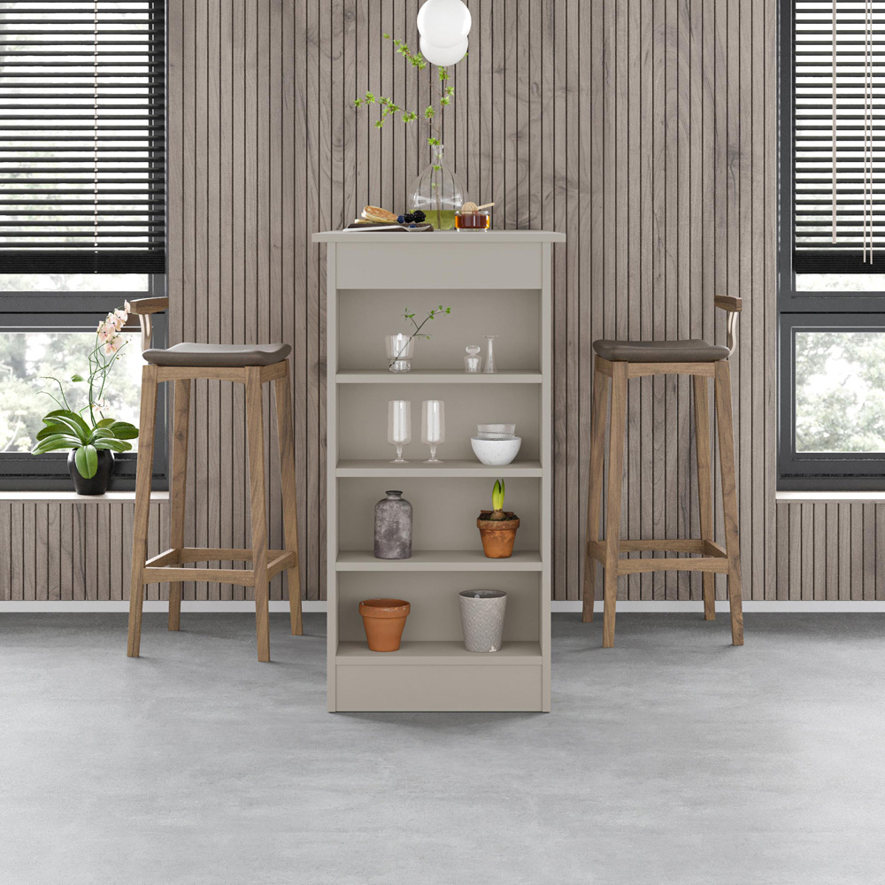 Decortie Swallow Sandstone Bar Table with Storage Shelves Image 5