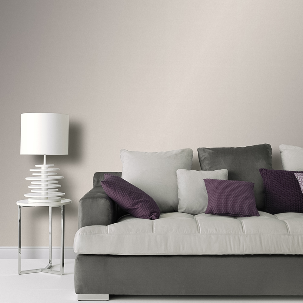 Erismann Decadent Textured Luxury Plain Soft Taupe Vinyl Wallpaper Image 3