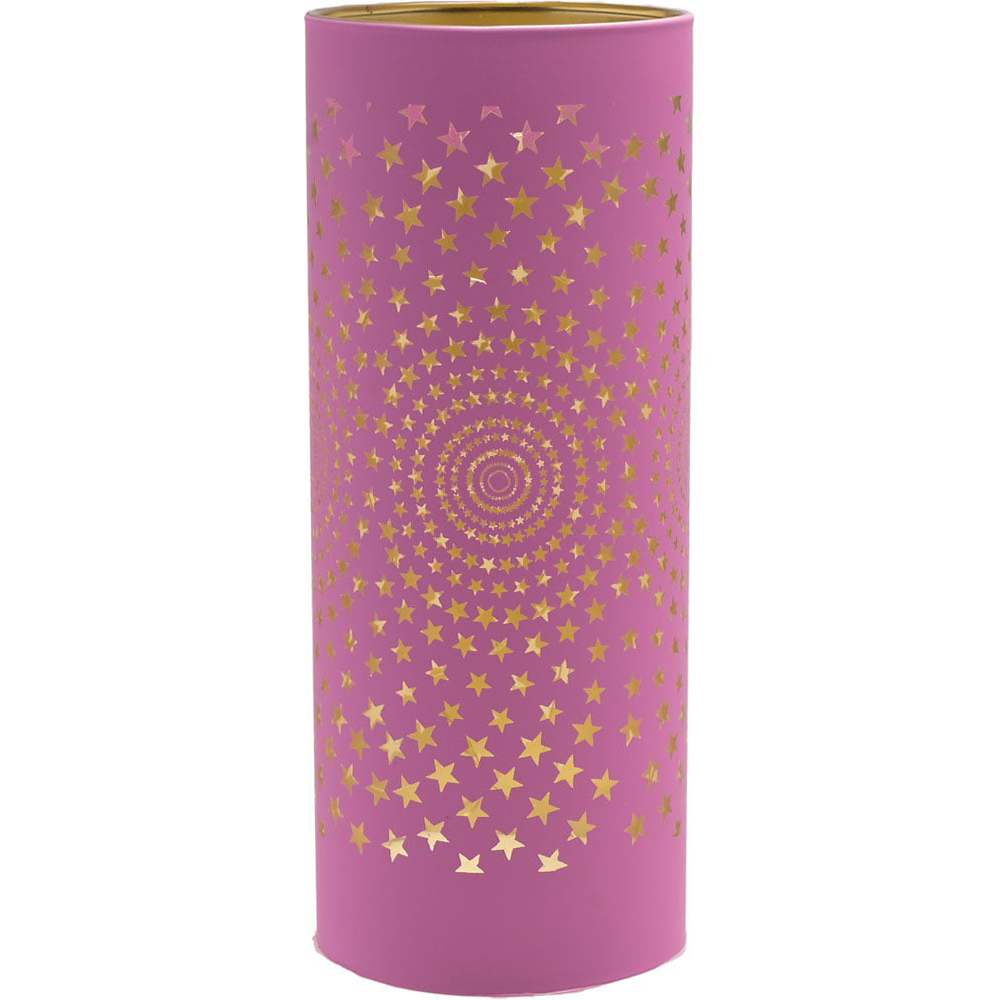 The Christmas Gift Co Pink Starburst LED Light Tube Image 3